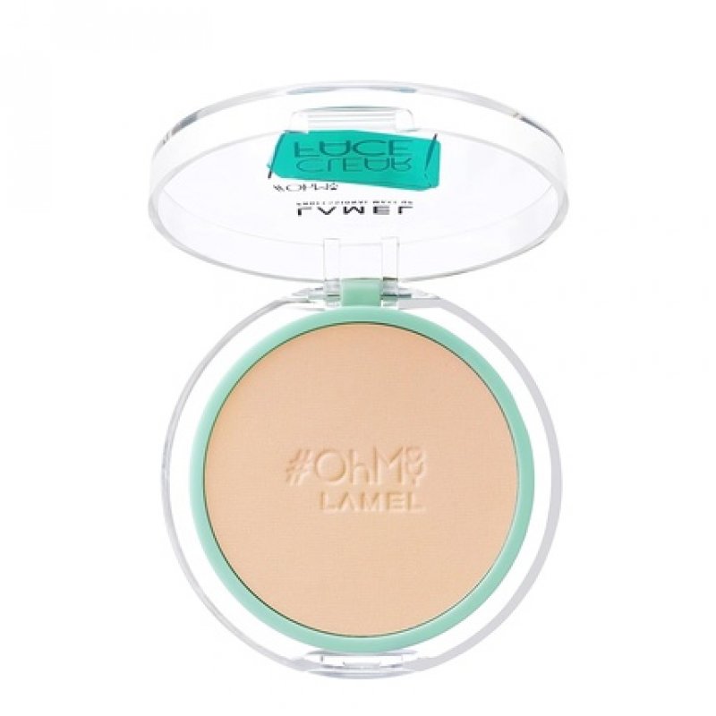 Lamel OhMy Clear Face Powder Antibacterial Powder with Light Natural Coverage and Sebum Control Vanilla N.402