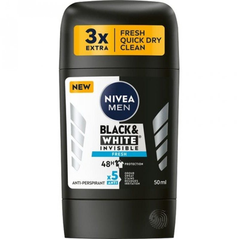 NIVEA Black & White Fresh Antiperspirant Stick 50ml