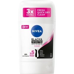NIVEA Black & White Clear Antiperspirant Stick 50ml