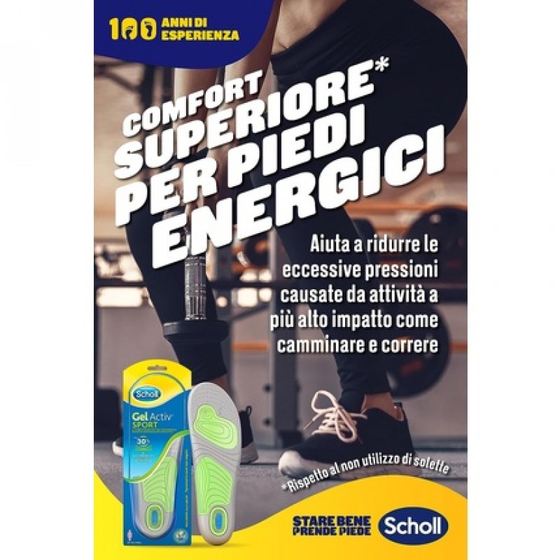 Scholl Reckittbenckiser Shoe Insole 210g Blue Solette Sportive