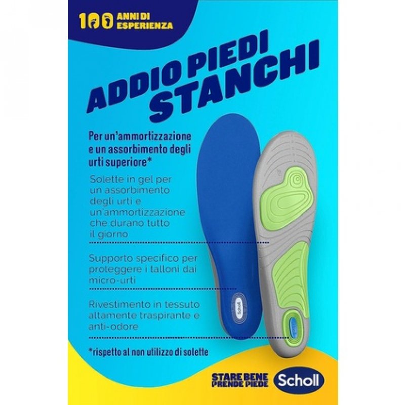 Scholl Reckittbenckiser Shoe Insole 210g Blue Solette Sportive