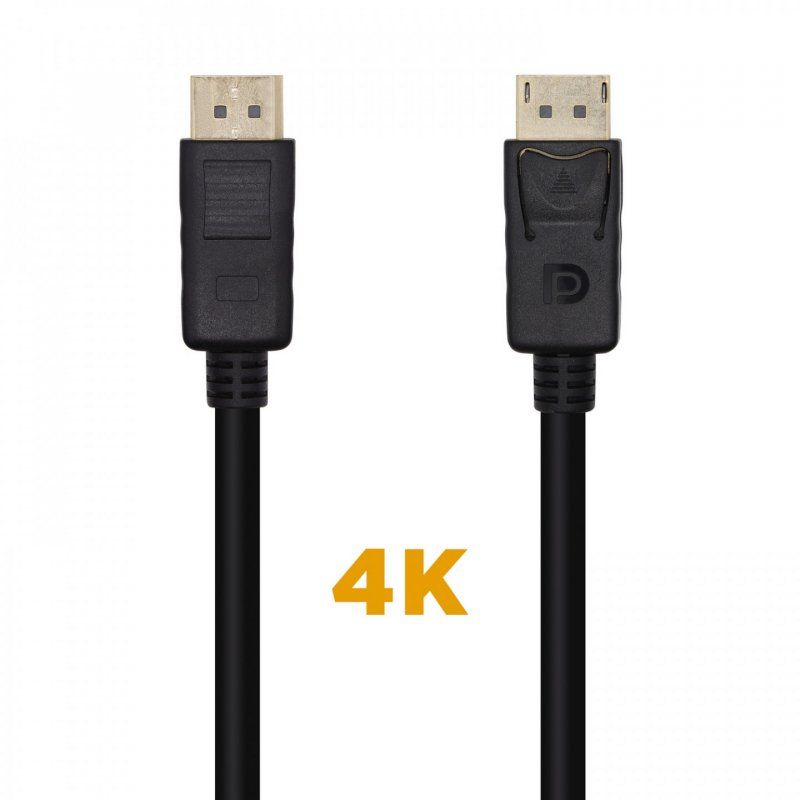 CABLE AISENS DISPLAYPORT V1.2 4K@60HZ DP M-DP M NEGRO 1.0M