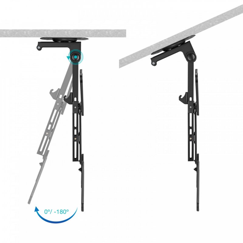 TooQ Ceiling Mounting Bracket for 23"-55" Screens, Black