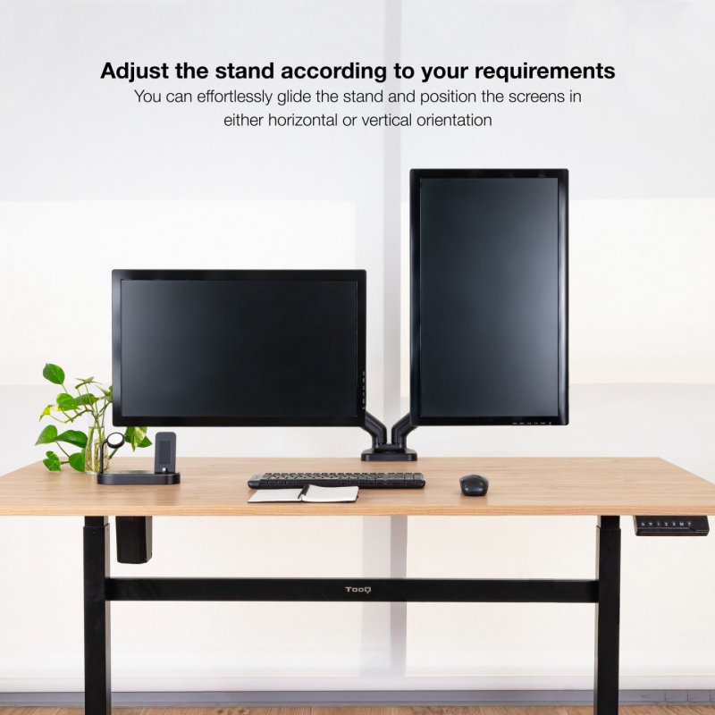 TooQ DB5132TNR-B support d'écran plat pour bureau 81,3 cm (32") Noir