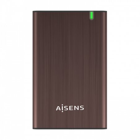 AISENS ASE-2525BWN Boîtier de disques de stockage Boîtier HDD Marron 2.5"