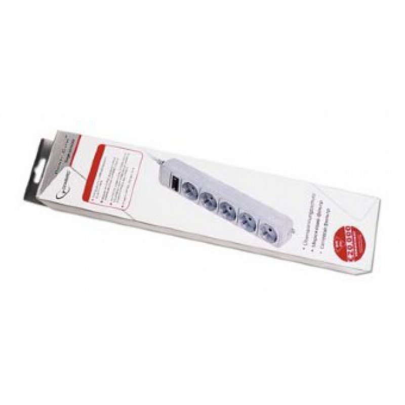 Gembird SPG3-B-10C power extension 3 m 5 AC outlet(s)