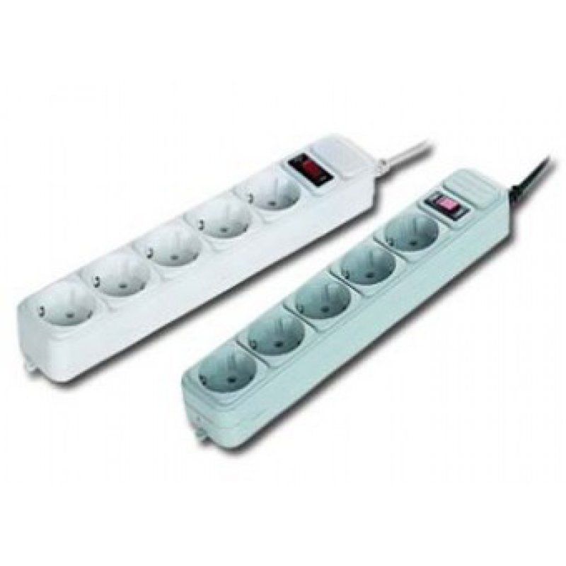 REGLETA GEMBIRD 5 ENCHUFES, PROTECTOR CONTRA SOBRETENSIONES, 6 PIES