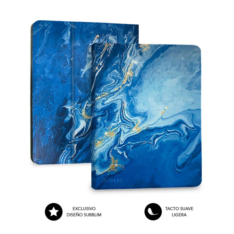 FUNDA TABLET SUBBLIM KEYTAB PRO BT TRENDY MARMOL AZUL