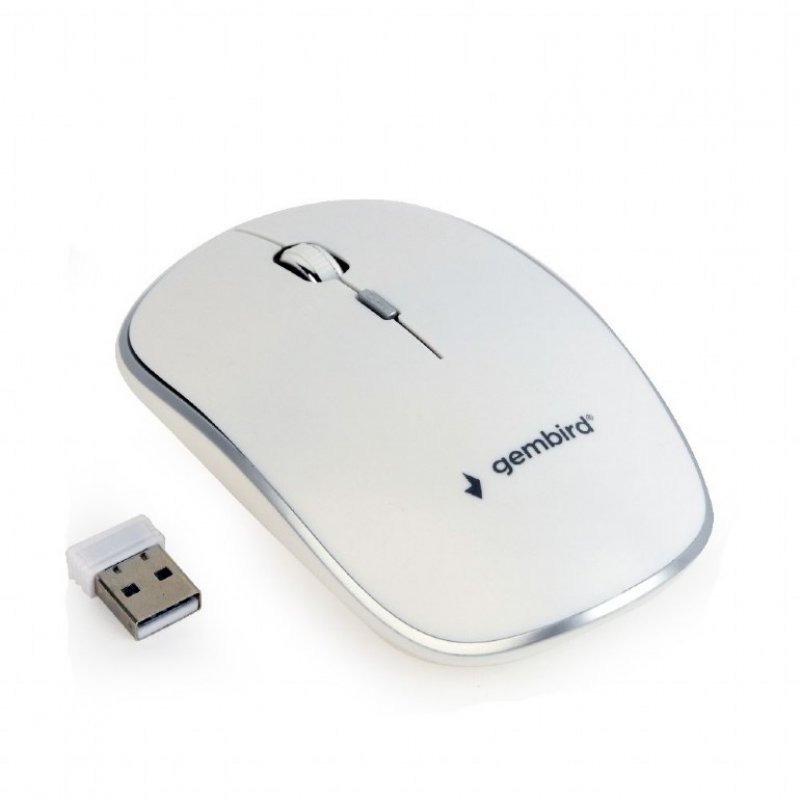 Gembird MUSW-4B-01-W souris Ambidextre RF sans fil Optique 1600 DPI