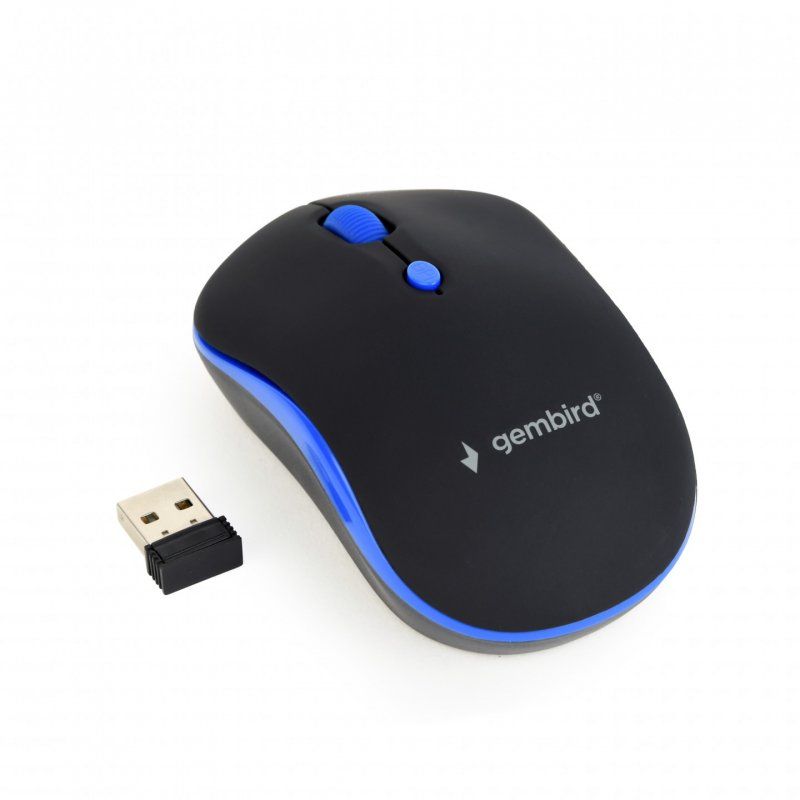 Gembird WIRELESS OPTICAL MOUSE MUSW-4B-03-B 1600DP - Maus souris Ambidextre RF sans fil Optique 1600 DPI