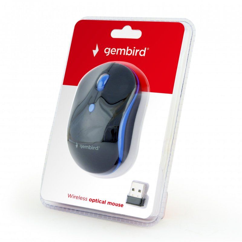 Gembird WIRELESS OPTICAL MOUSE MUSW-4B-03-B 1600DP - Maus souris Ambidextre RF sans fil Optique 1600 DPI
