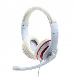 Gembird MHS-03-WTRD headphones/headset Wired Head-band Calls/Music Red, White