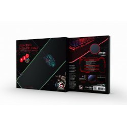 Gembird MP-GAMELED-L tapis de souris Tapis de souris de jeu Noir