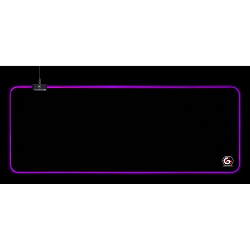 Gembird MP-GAMELED-L tapis de souris Tapis de souris de jeu Noir