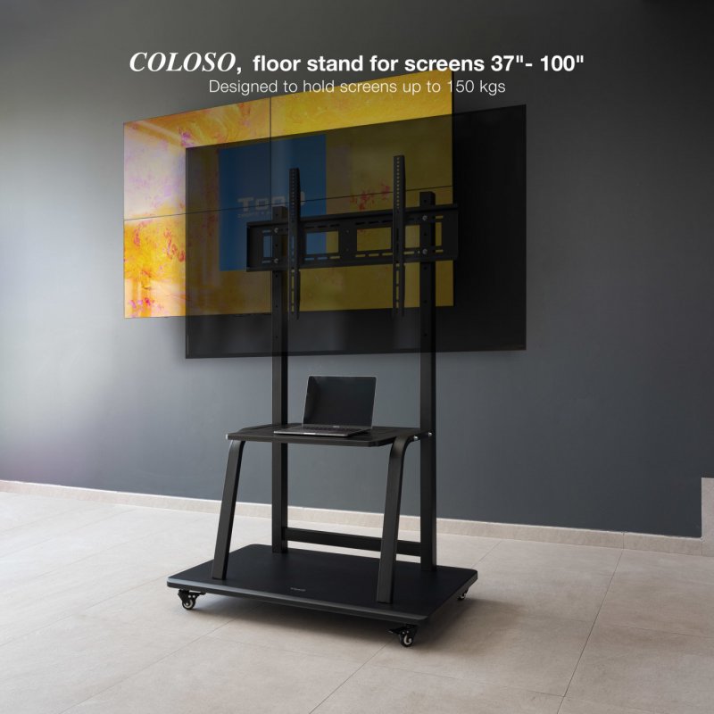 SOPORTE SUELO TOOQ RUEDAS "COLOSO" 37-100"