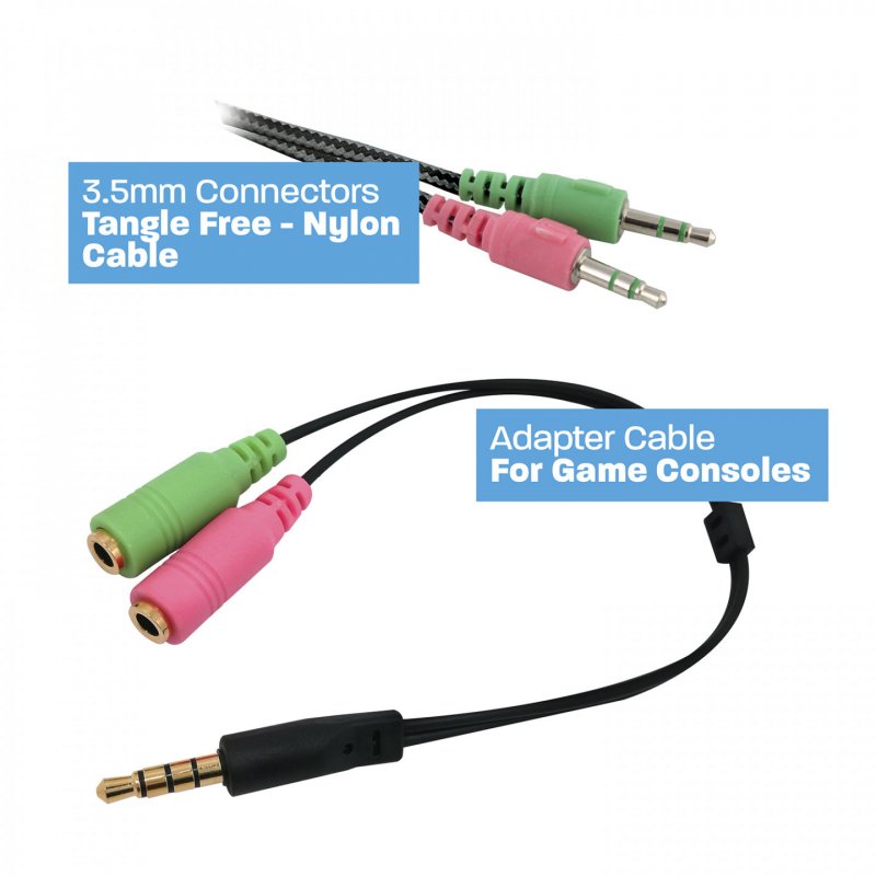 AURICULARES EWENT GAMING PARA PC Y CONSOLA 2-CLAVIJAS DE 3.5 MM