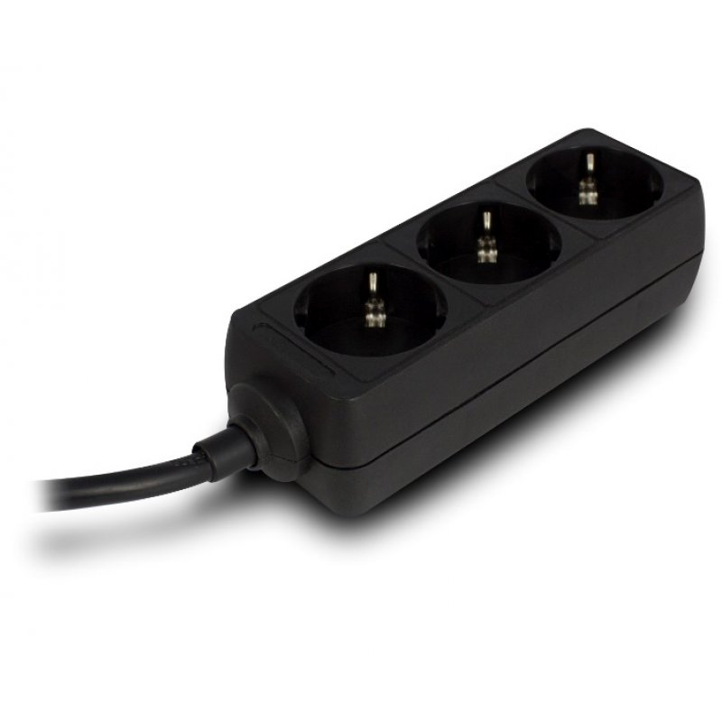 Ewent EW3959 multiprise 1,5 m 3 sortie(s) CA Intérieure Noir