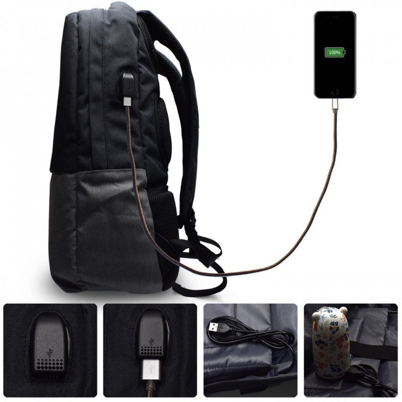 MOCHILA EWENT PARA PORTATIL- 17.3'' NEGRA CON PUERTO DE CARGA USB