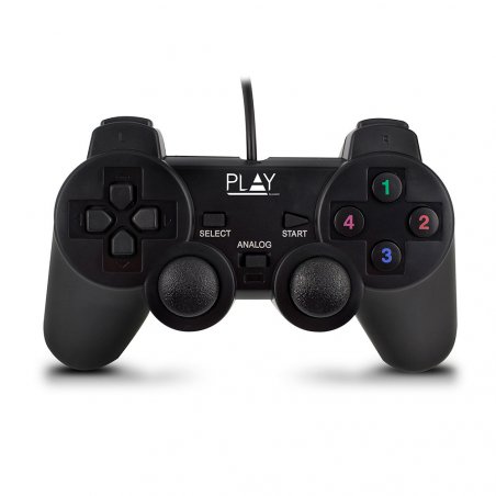 Ewent Play Noir USB 2.0 Manette de jeu Analogique/Numérique PC