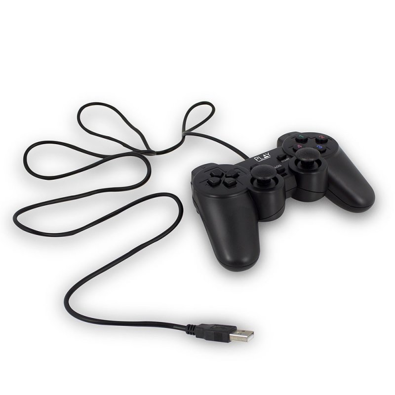 Ewent Play Noir USB 2.0 Manette de jeu Analogique/Numérique PC