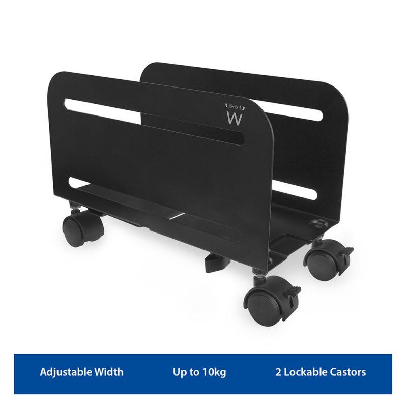 Ewent EW1291 support pour unité centrale Support CPU de chariot Noir