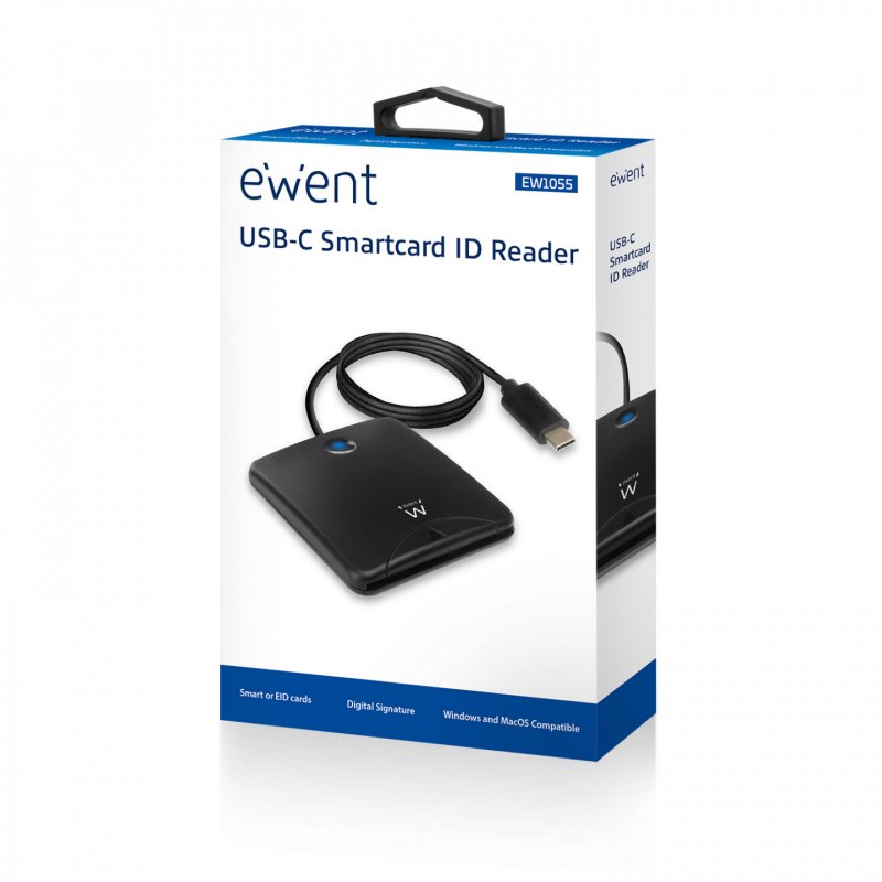 LECTOR DE TARJETAS EWENT SMART CARD ID USB TIPO C