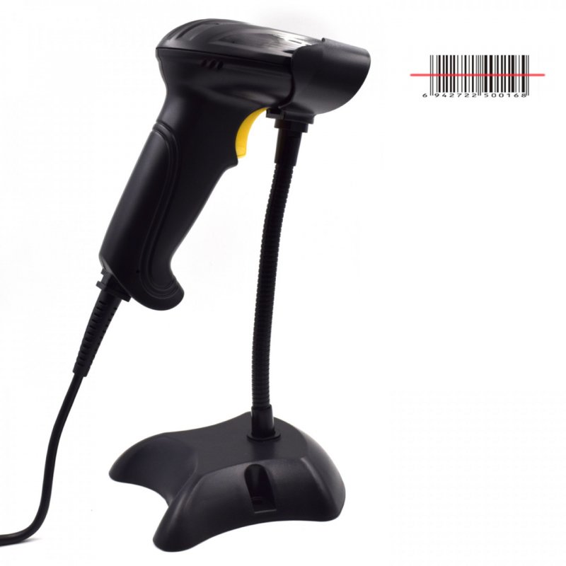 Ewent EW3400 barcode reader Handheld bar code reader 1D Laser Black