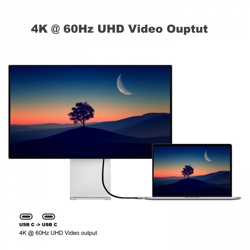 CABLE EWENT USB 3.2 GEN2X2 TYPE C 20GBPS SUPERSPEED 5A 4K 60HZ VIDEO DISPLAY 1M