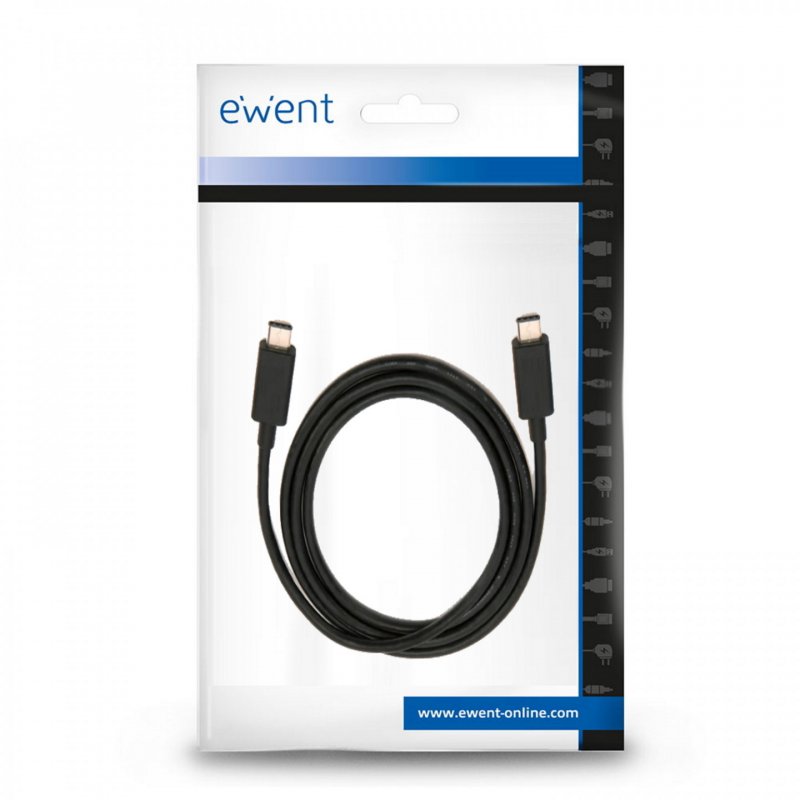 Ewent EC1045 USB cable 1 m USB 3.2 Gen 2 (3.1 Gen 2) USB C Black