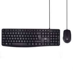 Ewent EW3006 clavier Souris incluse USB QWERTY Espagnole Noir