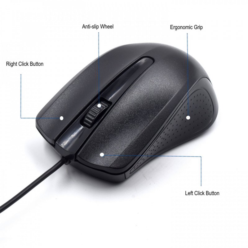 Ewent EW3300 souris Ambidextre USB Type-A Optique 1000 DPI