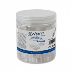 Ewent IM1206 connecteur de fils RJ-45 Transparent