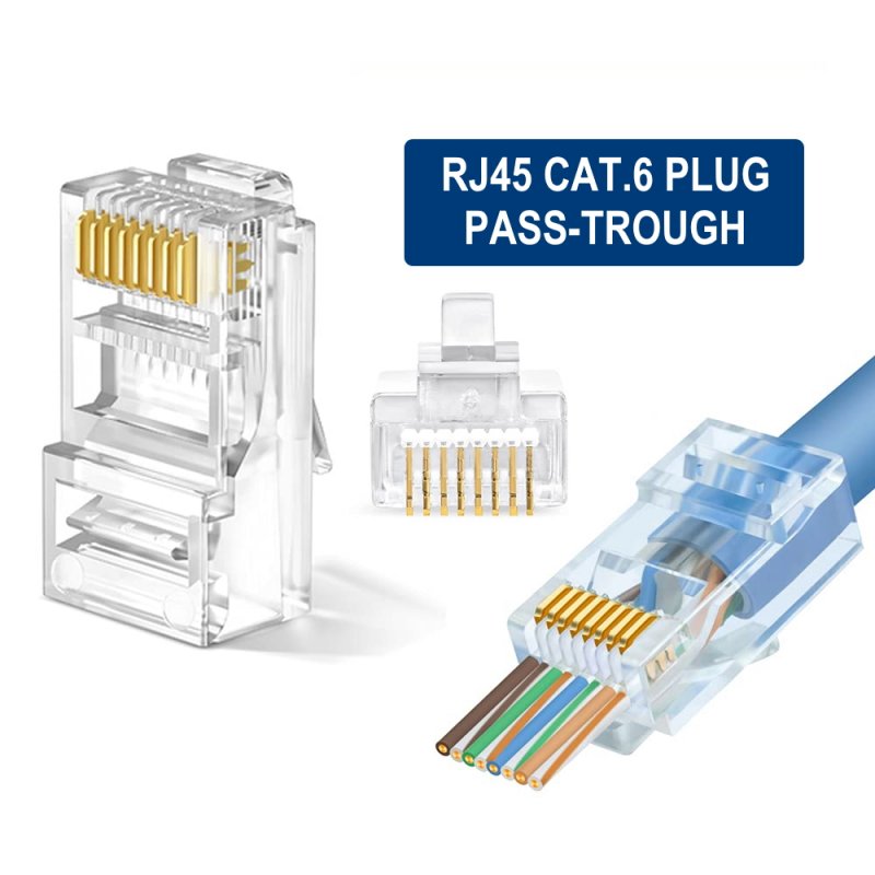 CONECTOR EWENT RJ45 CAT 6 U/UTP EASYCONNECT PARA CABLE AWG 23-26 100 UND