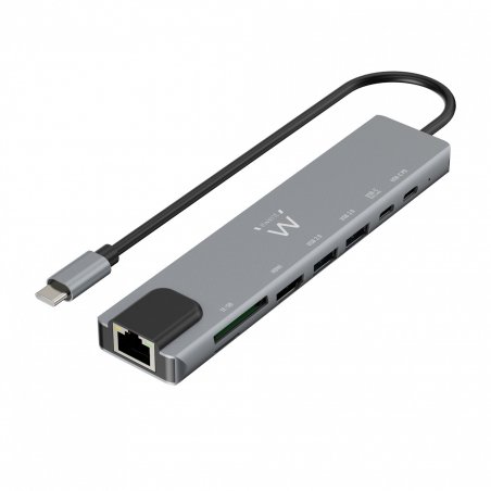 Ewent EW1146 station d'accueil Avec fil USB 3.2 Gen 1 (3.1 Gen 1) Type-C Gris