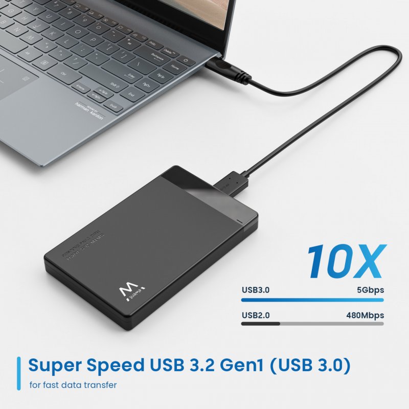 CAJA EXTERNA EWENT USB 3.2 GEN 1 2.5 SATA SIN TORNILLOS