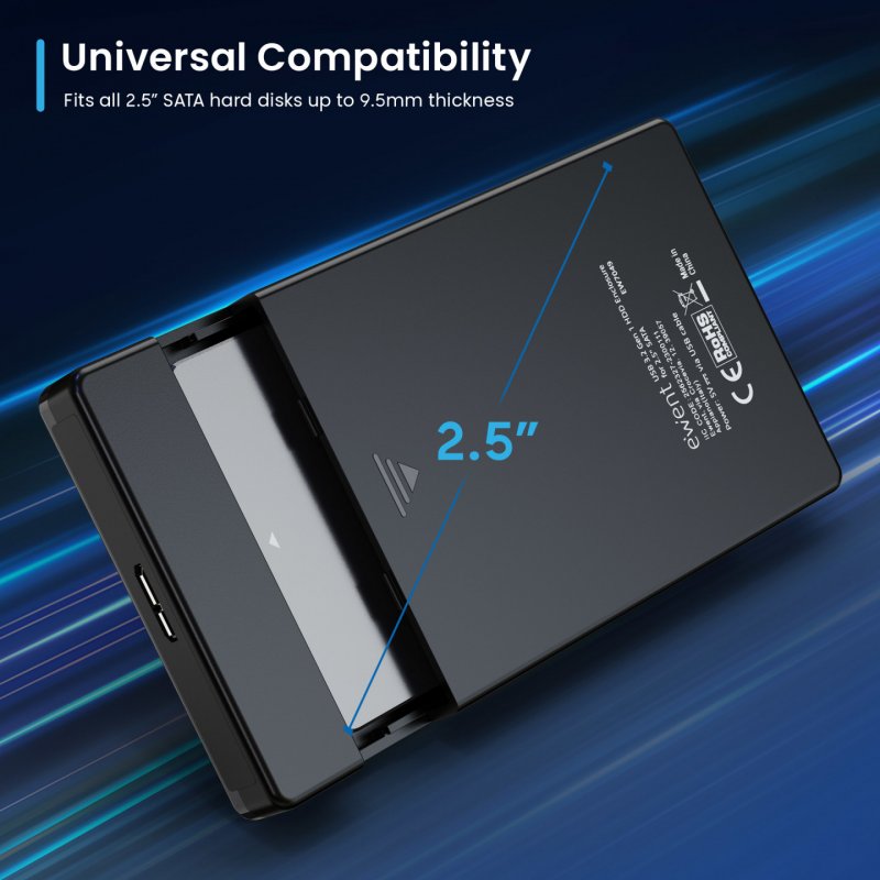 CAJA EXTERNA EWENT USB 3.2 GEN 1 2.5 SATA SIN TORNILLOS