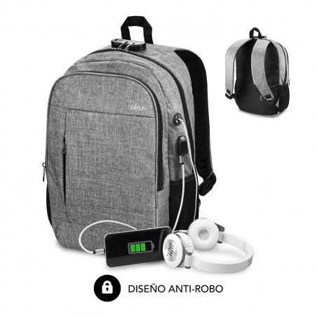 SUBBLIM SUB-BP-1UL0001 backpack Grey Oxford