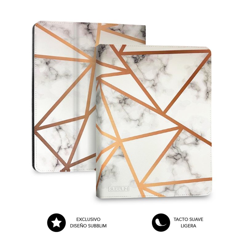 FUNDA TABLET SUBBLIM KEYTAB PRO BT TRENDY MARMOL BLANCO