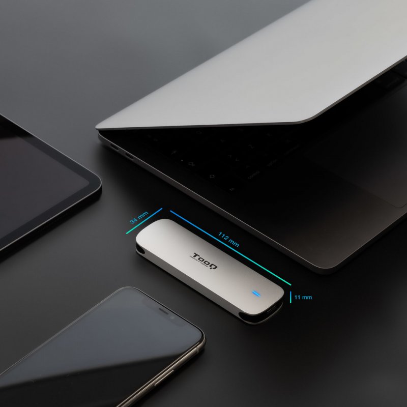 TooQ TQE-2202S storage drive enclosure SSD enclosure Silver M.2