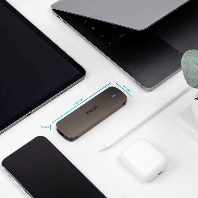 TooQ TQE-2202BR storage drive enclosure SSD enclosure Brown M.2