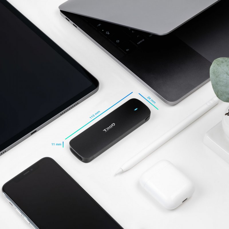 TooQ TQE-2201B Boîtier de disques de stockage Enceinte ssd Noir M.2