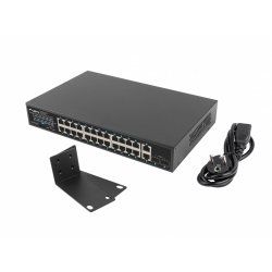 SWITCH LANBERG 24 PTOS 1GB POE /2X SFP 2X GBIT ETHERNET 250W RACK 19"