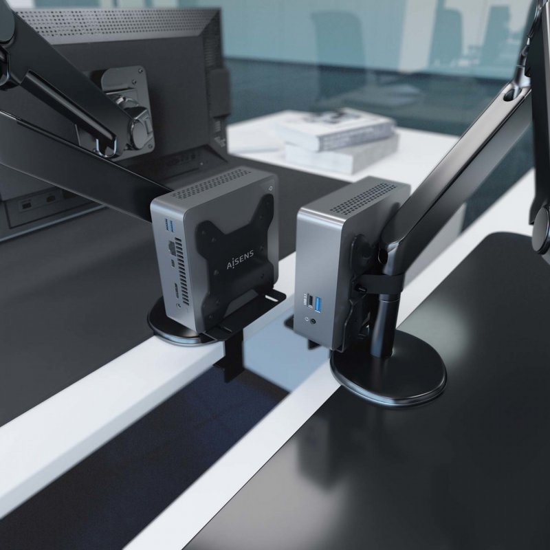 AISENS MPC05-205 support pour unité centrale Support de CPU monté sur le socle de l’écran Noir