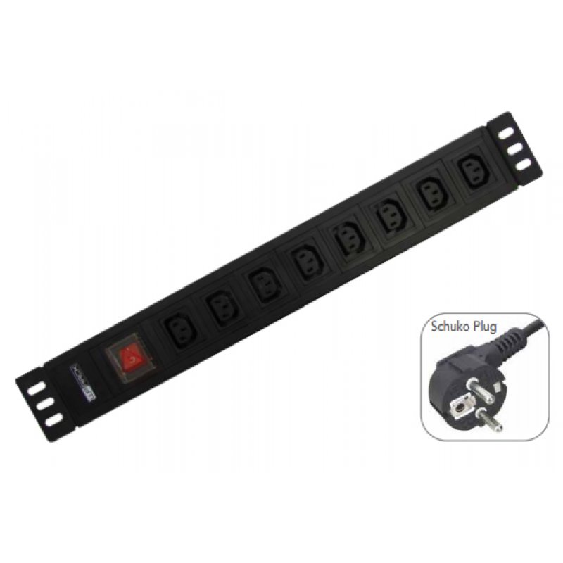 WP WPN-PDU-G05-08 power extension 2 m 8 AC outlet(s) Black