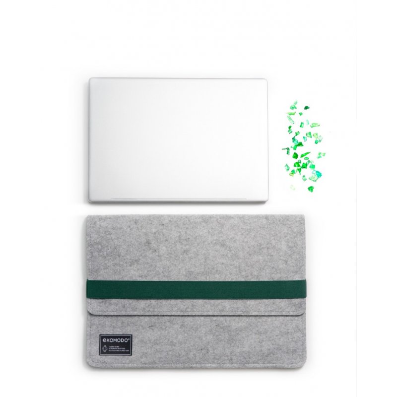 EKOMODO HR-004 laptop case 33 cm (13") Cover Green, Grey