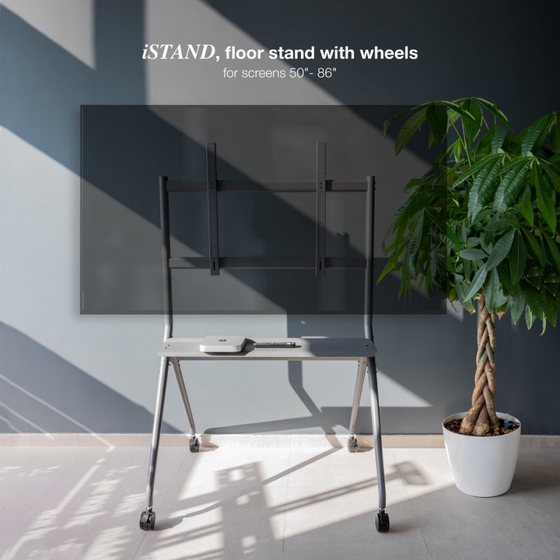 SOPORTE SUELO TOOQ RUEDAS PANTALLAS "ISTAND" 50"-86"