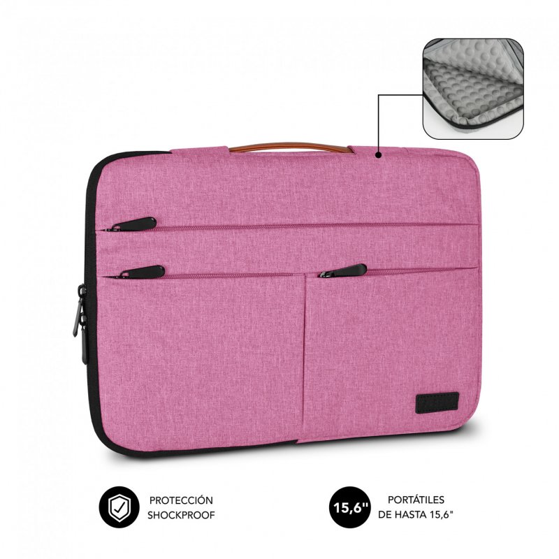 FUNDA PORTATIL SUBBLIM AIR PADDING 360 SLEEVE 15,6" PINK
