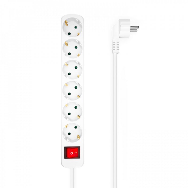 AISENS A154-0535 power extension 1.4 m 6 AC outlet(s) Indoor White