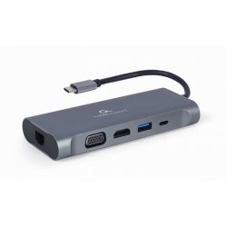 Gembird A-CM-COMBO7-01 laptop dock/port replicator USB 3.2 Gen 1 (3.1 Gen 1) Type-A Grey