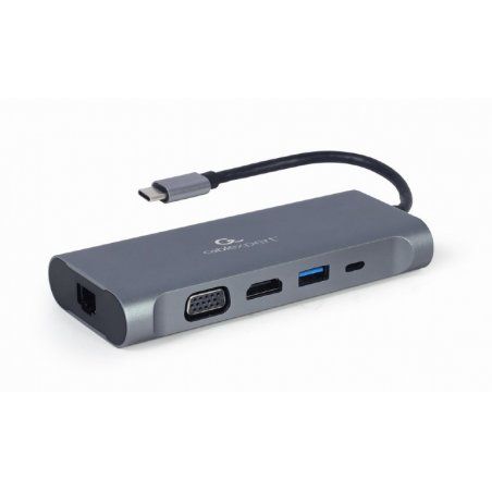 Gembird A-CM-COMBO7-01 station d'accueil USB 3.2 Gen 1 (3.1 Gen 1) Type-A Gris